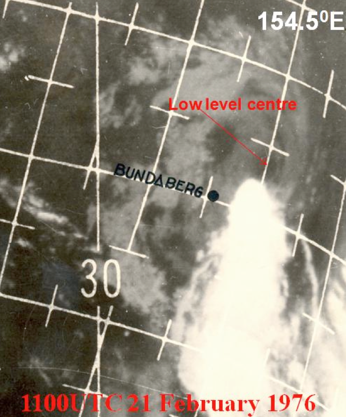 Cyclone Beth, 1976: satellite image